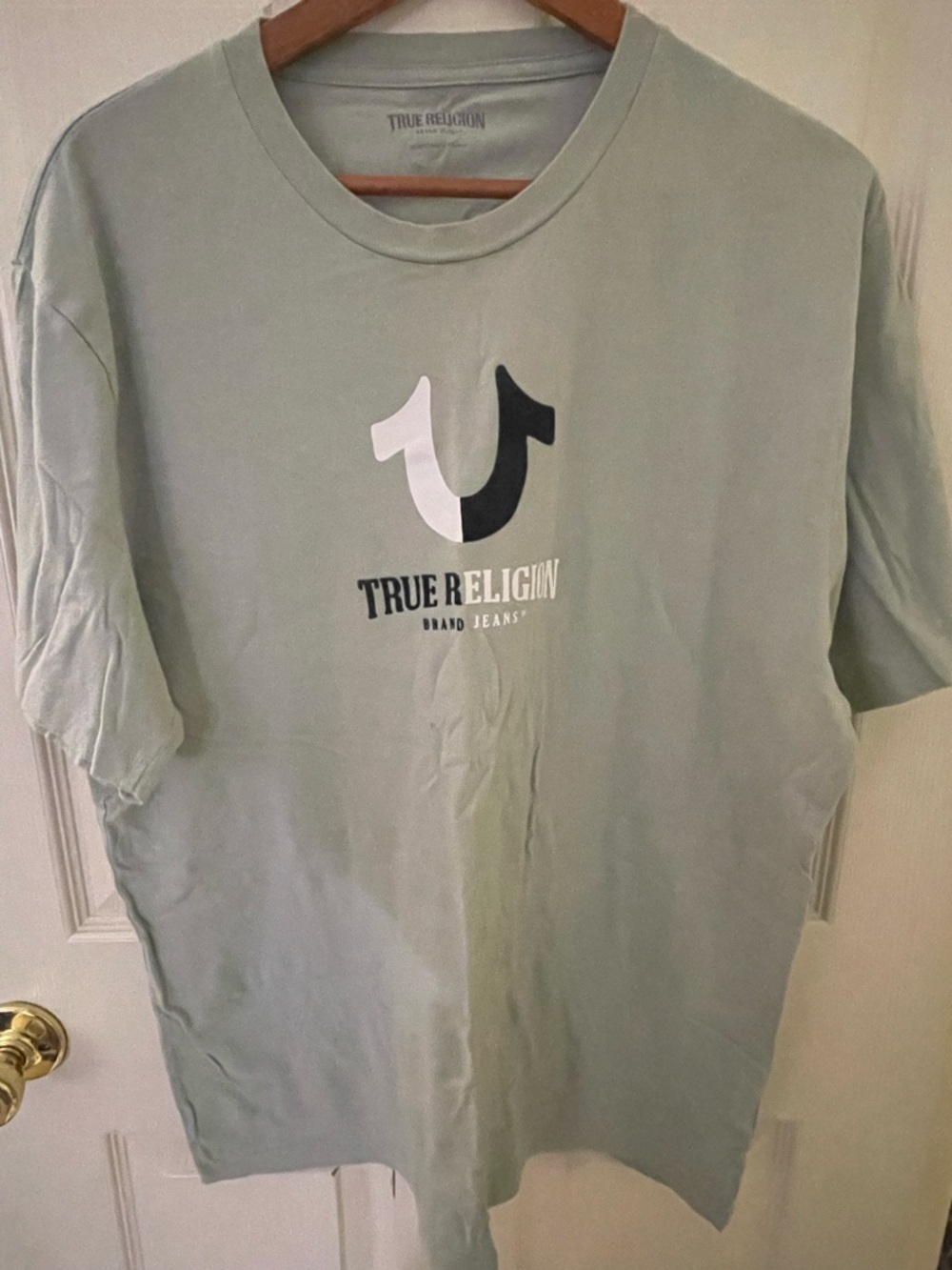 True Religion Sage Green Logo Short-Sleeve Tee shirt